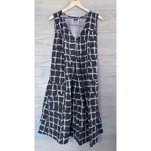 Tulip Clothing Poppie Dress Grid Crocodile Print Cotton XL Sleeveless